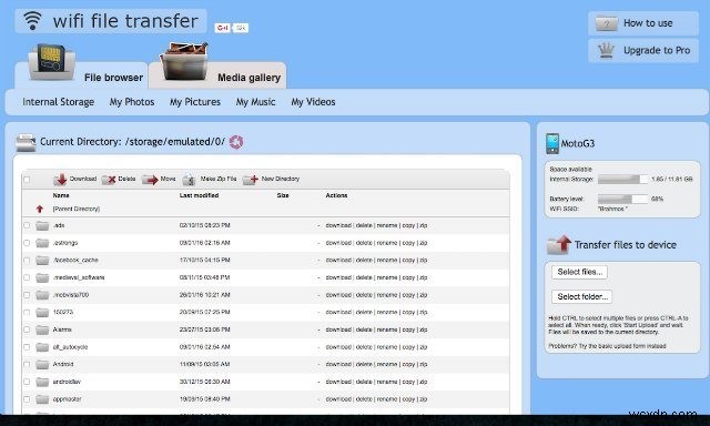 Wi-Fi File Transfer 앱으로 안드로이드와 PC 간 파일 무선 전송하기