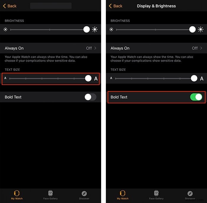 Apple Watch 글자 크기 키우는 방법 2가지 (아이폰 & 워치 직접 설정)