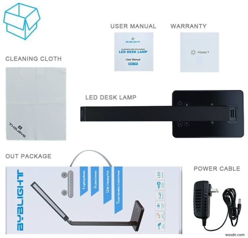 BYB 아이케어 LED 책상 램프 리뷰 – 4가지 색온도 모드와 8단계 조광 기능