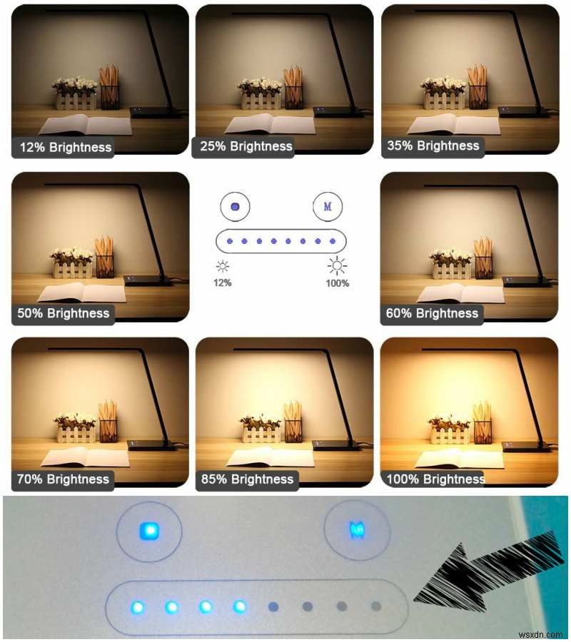 BYB 아이케어 LED 책상 램프 리뷰 – 4가지 색온도 모드와 8단계 조광 기능