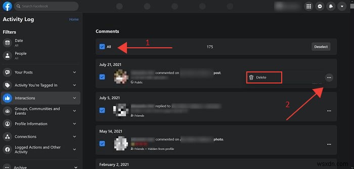 페이스북에서 댓글, 좋아요, 반응 삭제하는 완벽 가이드