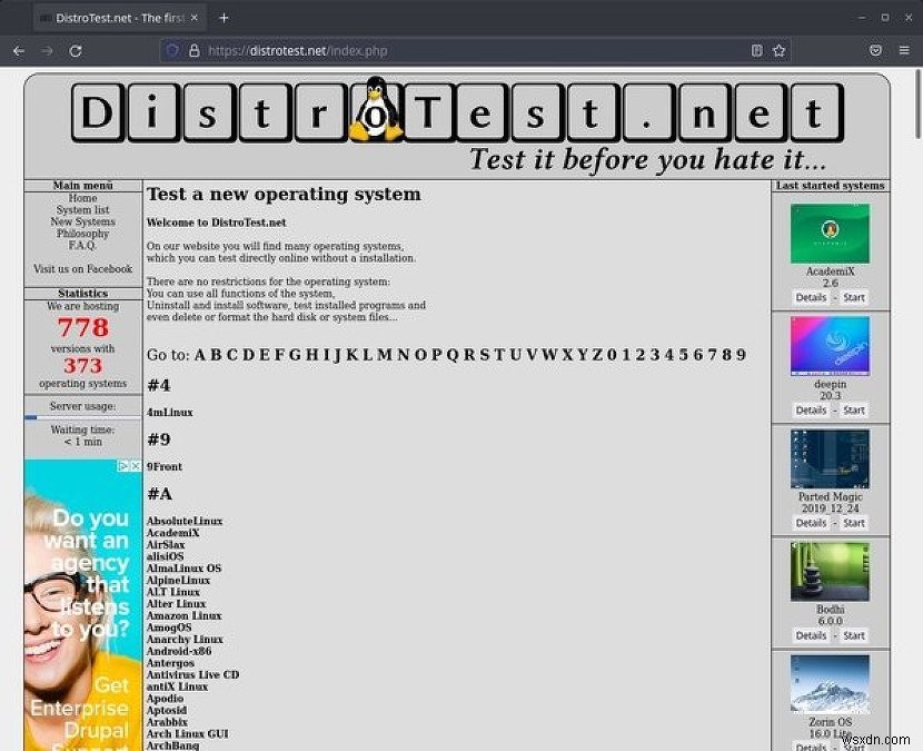 USB 설치 없이 브라우저에서 리눅스 배포판을 무료로 체험하는 방법: DistroTest.net 완벽 가이드