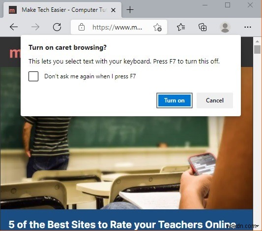 캐럿 브라우징(Caret Browsing)이란? 브라우저에서 활성화하는 방법