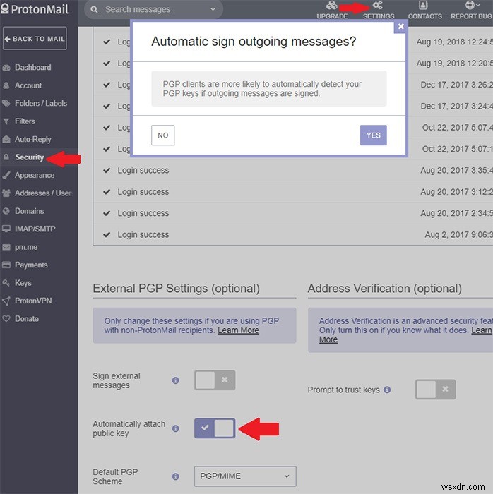 프로톤메일(ProtonMail)에서 PGP 암호화 설정하는 방법