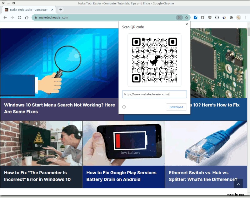 크롬(Chrome)에서 QR 코드 즉석으로 만드는 방법