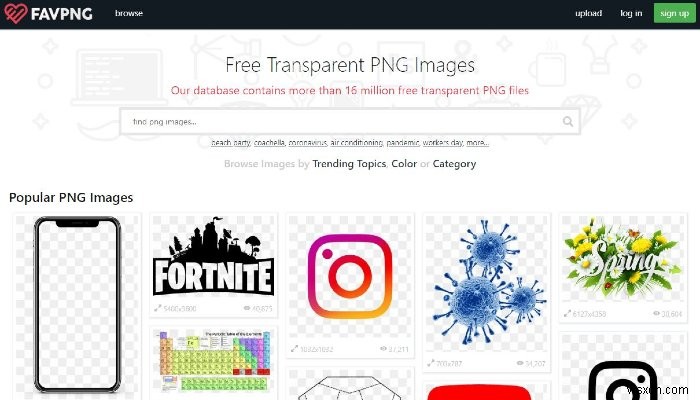 투명 배경 PNG 이미지를 무료로 찾을 수 있는 최고의 웹사이트 5곳
