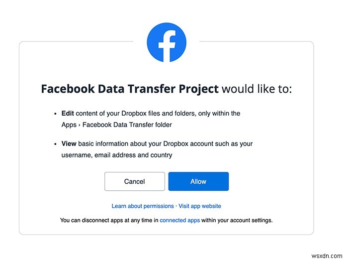 페이스북 사진·동영상을 Dropbox와 Google 포토로 한 번에 옮기는 방법