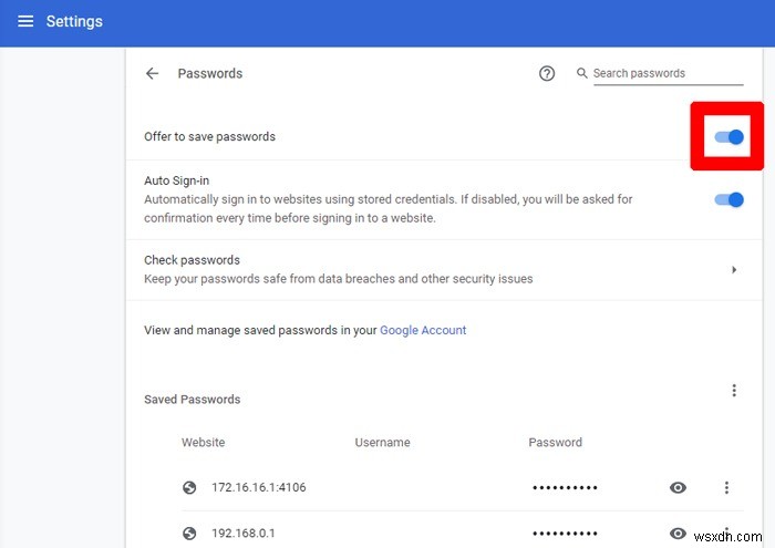 크롬(Chrome)에서 비밀번호 자동 완성 설정하고 관리하는 방법
