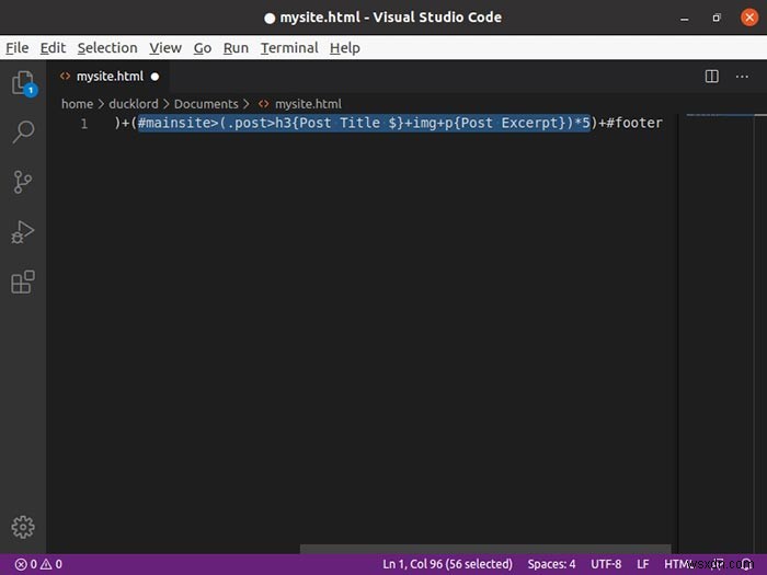 Emmet으로 HTML 파일 초고속 작성하기 – VS Code 실전 가이드