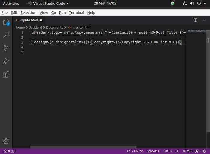 Emmet으로 HTML 파일 초고속 작성하기 – VS Code 실전 가이드