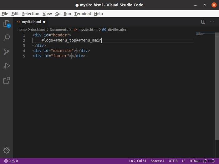 Emmet으로 HTML 파일 초고속 작성하기 – VS Code 실전 가이드