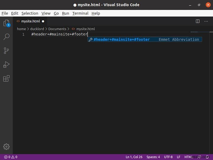 Emmet으로 HTML 파일 초고속 작성하기 – VS Code 실전 가이드