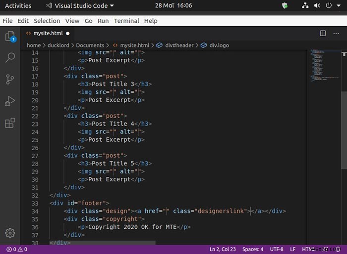 Emmet으로 HTML 파일 초고속 작성하기 – VS Code 실전 가이드