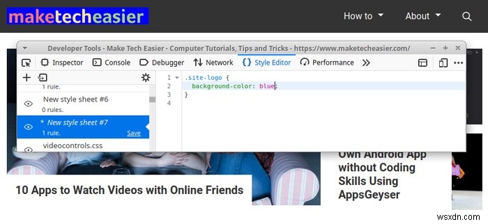 파이어폭스(Firefox) 웹 개발자 도구로 웹사이트 실시간 편집하는 방법