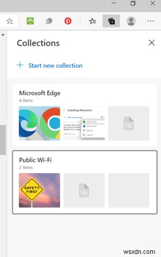 새 Microsoft Edge 브라우저에서  컬렉션  기능 활용하는 방법