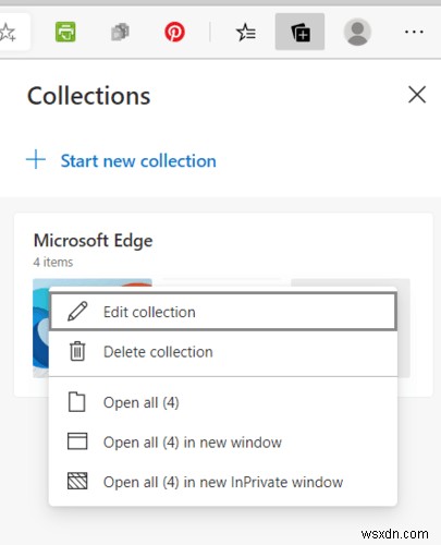 새 Microsoft Edge 브라우저에서  컬렉션  기능 활용하는 방법