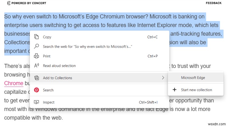 새 Microsoft Edge 브라우저에서  컬렉션  기능 활용하는 방법