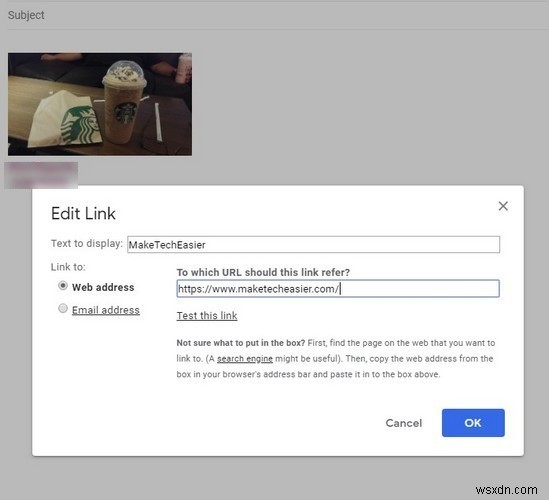 Gmail 이메일에 삽입한 이미지에 하이퍼링크를 추가하는 방법