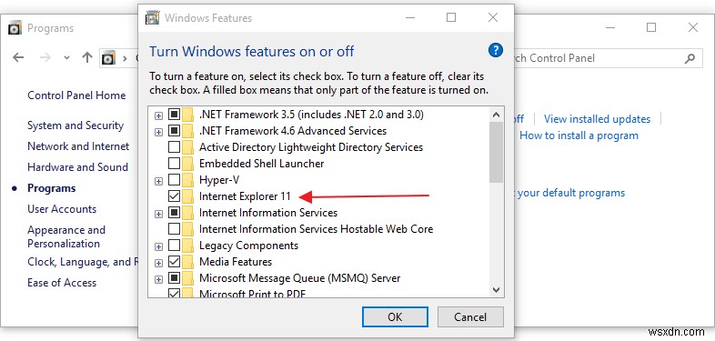 Windows 10에서 인터넷 익스플로러(IE) 비활성화하는 방법