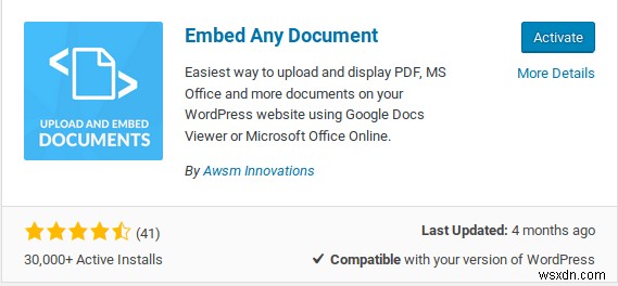 워드프레스 게시물에 PDF·Word·Excel 문서 삽입하는 방법 – Embed Any Document 플러그인 완벽 가이드