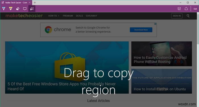 마이크로소프트 엣지(Microsoft Edge)에서 웹 페이지 스크린샷 찍는 방법