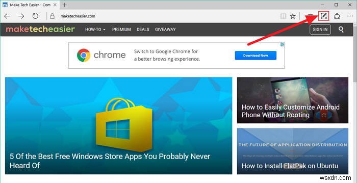 마이크로소프트 엣지(Microsoft Edge)에서 웹 페이지 스크린샷 찍는 방법