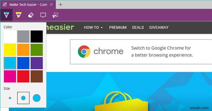 마이크로소프트 엣지(Microsoft Edge)에서 웹 페이지 스크린샷 찍는 방법