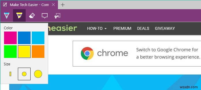 마이크로소프트 엣지(Microsoft Edge)에서 웹 페이지 스크린샷 찍는 방법