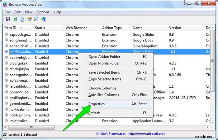 BrowserAddonsView – 여러 브라우저의 확장 프로그램을 한눈에 관리하는 무료 도구