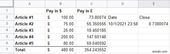 구글 스프레드시트에서 환율 자동 변환하는 방법 (GOOGLEFINANCE 함수 완벽 가이드)