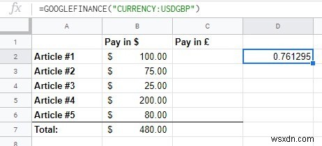 구글 스프레드시트에서 환율 자동 변환하는 방법 (GOOGLEFINANCE 함수 완벽 가이드)