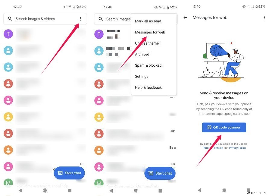 PC에서 구글 메시지(Google Messages)를 사용하는 방법