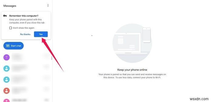PC에서 구글 메시지(Google Messages)를 사용하는 방법