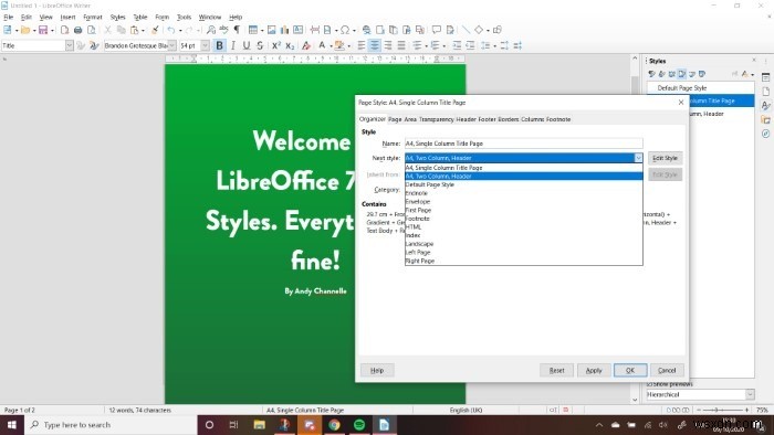 LibreOffice 페이지 스타일 완벽 가이드: 일관성 있는 전문 문서 만들기
