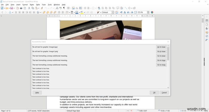 LibreOffice에서 접근성 좋은 문서 만드는 방법