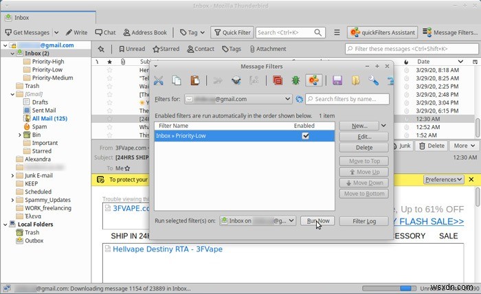Thunderbird quickFilters 확장 기능으로 받은 편지함 자동 정리하는 방법