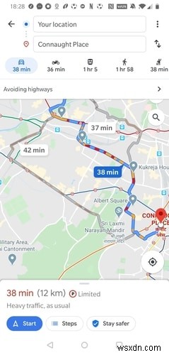 구글 지도에서 잘못된 방향 운전 시 경고 알림 받는 방법