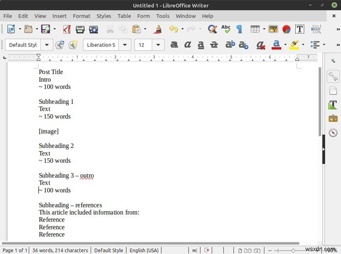 LibreOffice Writer에서 나만의 상용구(AutoText) 템플릿 만드는 방법