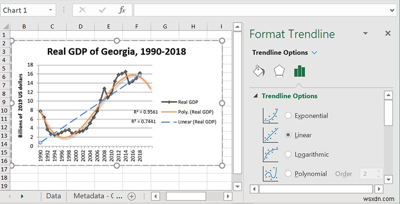 엑셀(Microsoft Excel)에서 추세선 추가하고 활용하는 방법 총정리