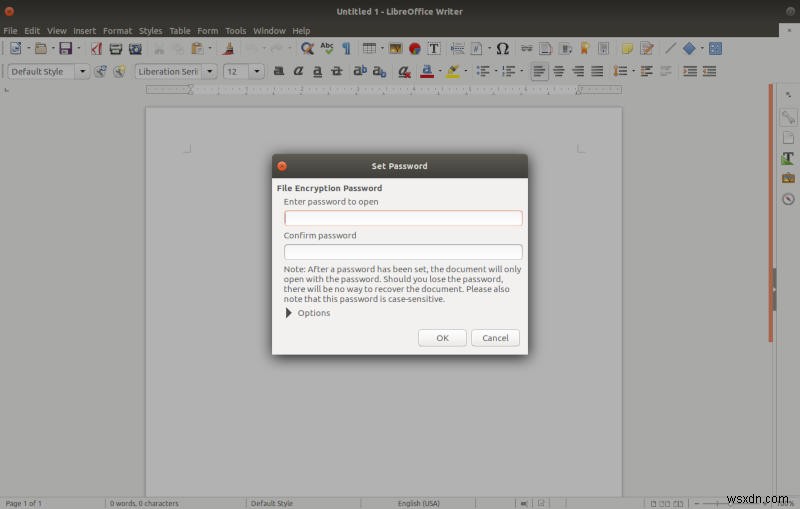 LibreOffice로 문서를 암호화하는 방법