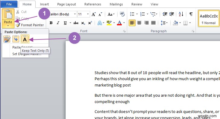 MS 워드(Microsoft Word)에서 여러 텍스트를 한 번에 복사·붙여넣기하는 방법