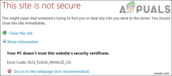 DLG_FLAGS_INVALID_CA 오류 코드 해결 방법 완벽 가이드
