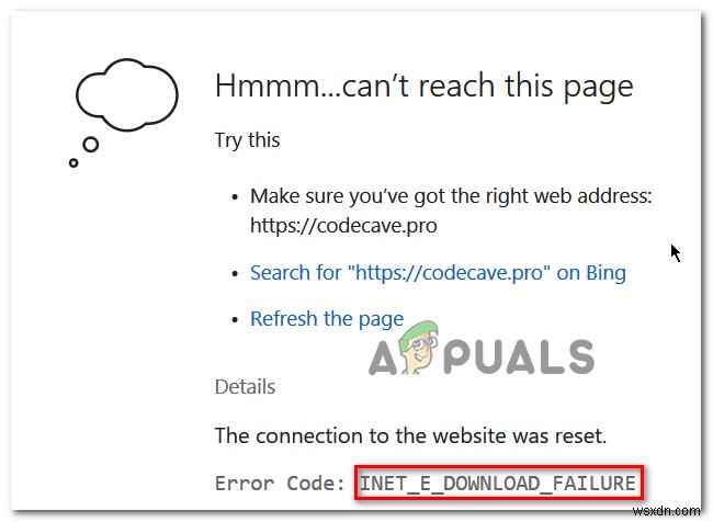 Edge 및 IE 11에서 발생하는 INET_E_DOWNLOAD_FAILURE 오류 코드 해결 방법
