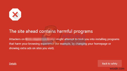 수정: Chrome 앞으로 사이트에 유해한 프로그램이 포함되어 있습니다 오류 해결 방법