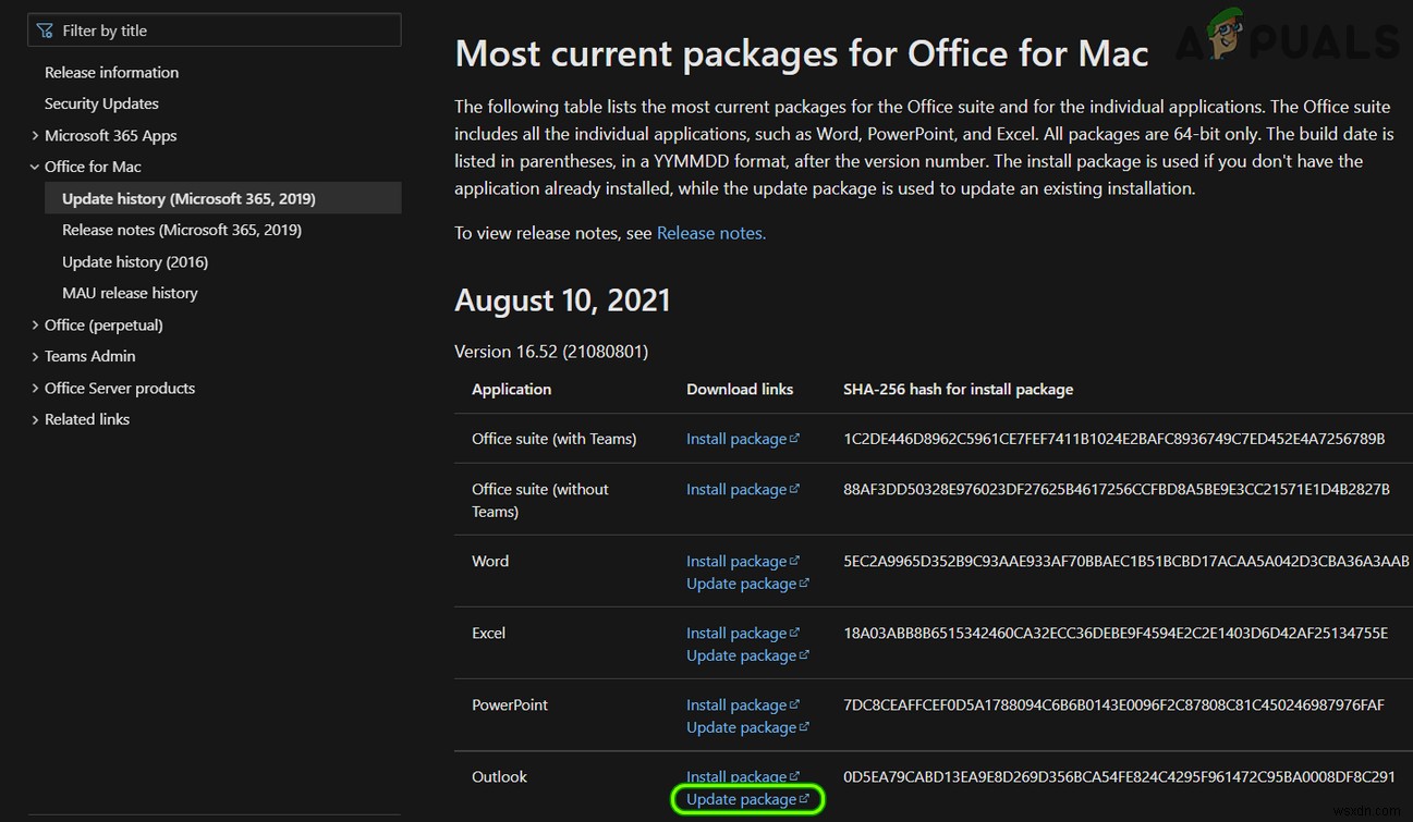 해결 방법: macOS에서 응용 프로그램 Microsoft Outlook을 열 수 있는 권한이 없습니다 오류