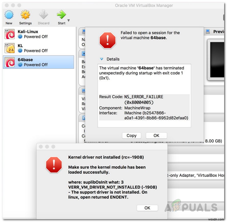 VirtualBox NS_ERROR_FAILURE 오류 해결 방법 (macOS·Linux)