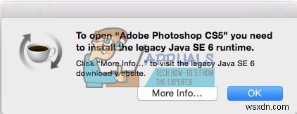 macOS에 레거시 Java SE 6 런타임 설치하는 방법