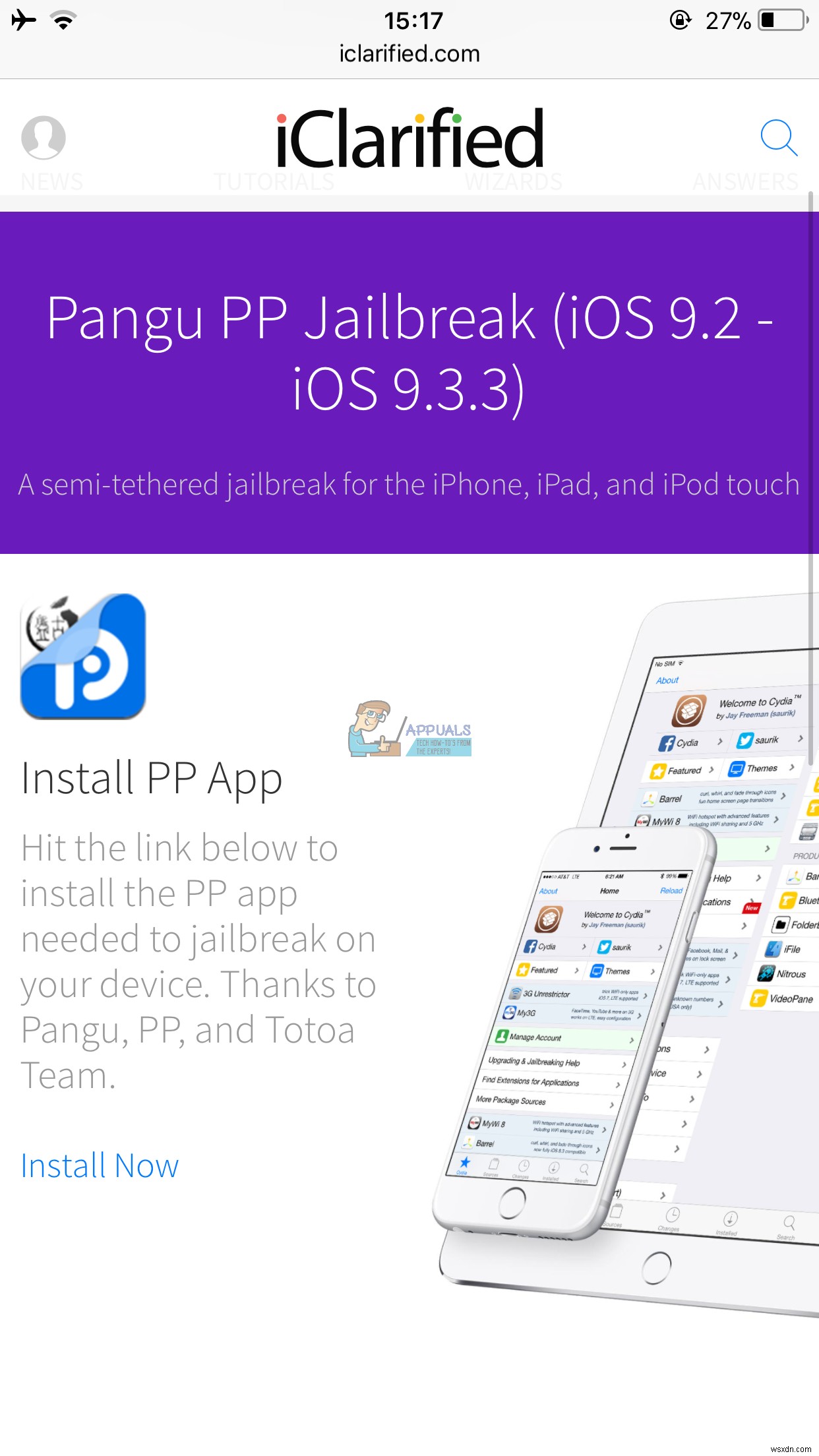 컴퓨터 없이 iOS 9.2~9.3.3 탈옥하는 방법 – PP 앱으로 5분 안에 끝내기
