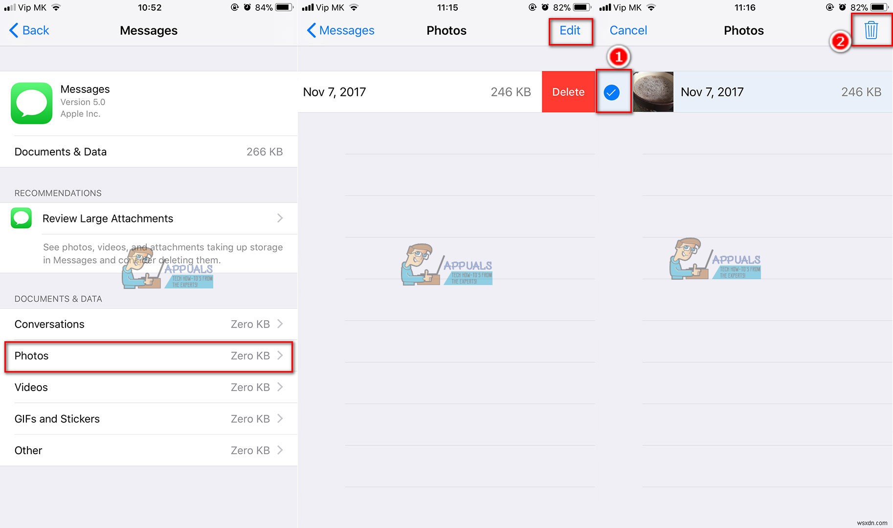 iOS 11 아이폰에서 문서 및 데이터 삭제하는 방법 – 대화는 그대로 두고 저장 공간 확보하기