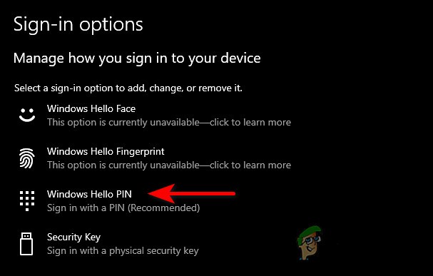 Windows Hello PIN  오류 코드 0x80040154  해결 방법